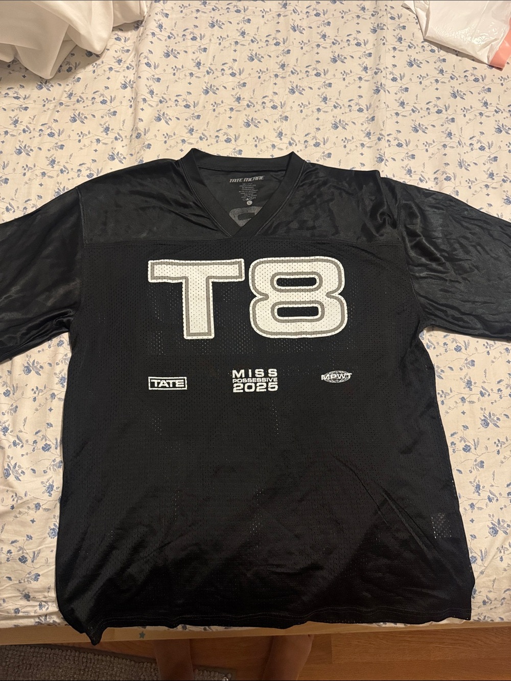 Tate McRae Graphic Jersey Top - Black